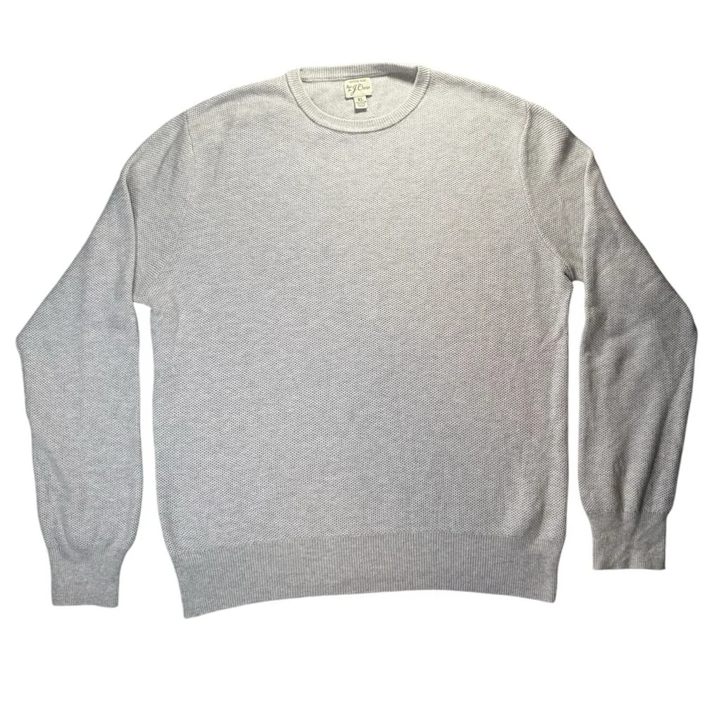J. Crew Men’s Cotton Silk Blend Knit Crewneck Pique Stitch Sweater | Size XL